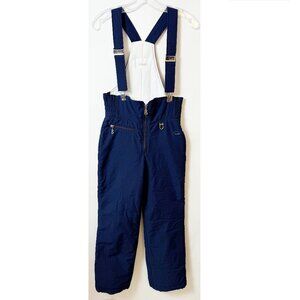 VTG Bogner Dark Blue Padded Lined Ski Snow Pants Bib Overalls Women's Adult 8L